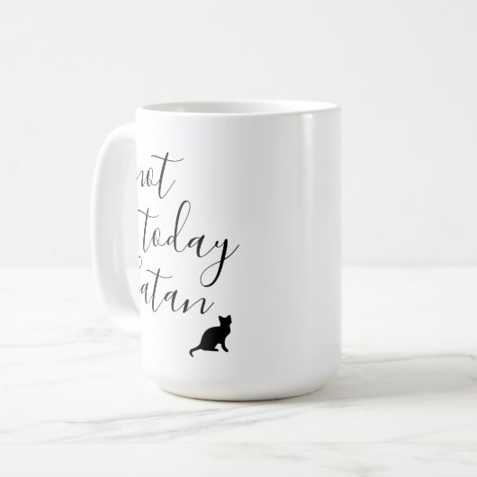 Niet vandaag satan - Kat Koffiemok (Voorkant links)