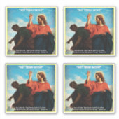 Niet vandaag Satan Mattheüs 4:10 Sticker (Voorkant)