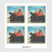 Niet vandaag Satan Mattheüs 4:10 Sticker (Vel)