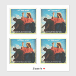Niet vandaag Satan Mattheüs 4:10 Sticker