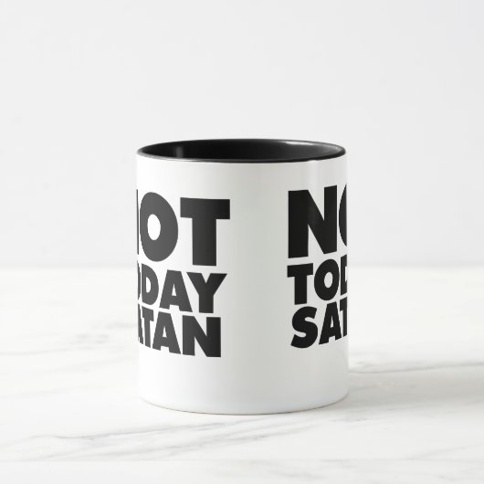 Niet vandaag Satan Mok (Midden)