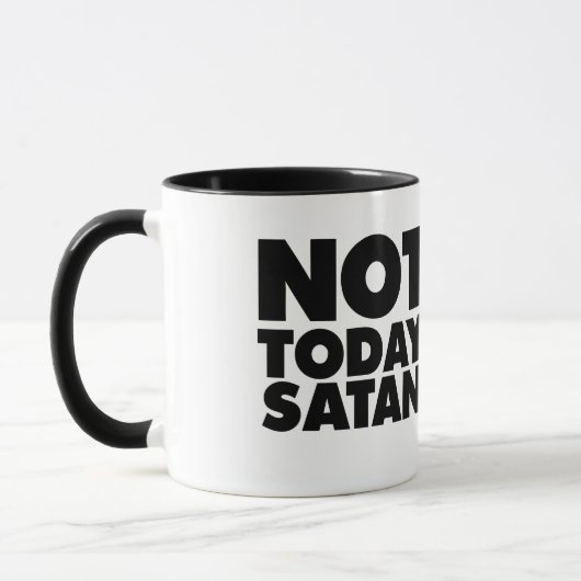 Niet vandaag Satan Mok (Links)