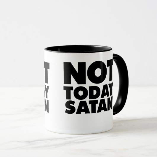 Niet vandaag Satan Mok (Voorkant rechts)