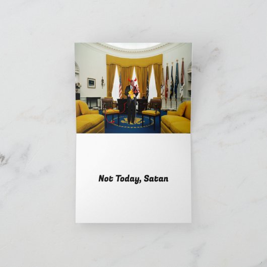 Niet vandaag, Satan Note Kaart (Binnen)