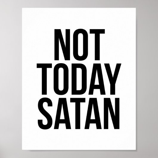 Niet vandaag satan poster (Voorkant)