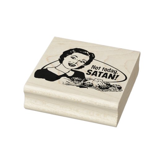 Niet vandaag Satan Rubber Stamp Rubberstempel (Stempel)