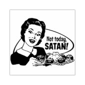 Niet vandaag Satan Rubber Stamp Rubberstempel (Afrduk)