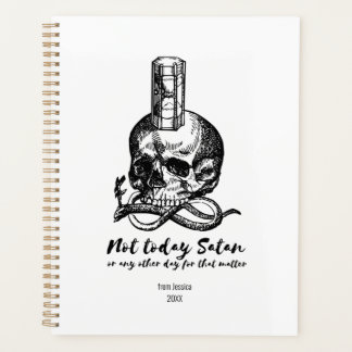 Niet vandaag Satan - Skull Skeleton Planner