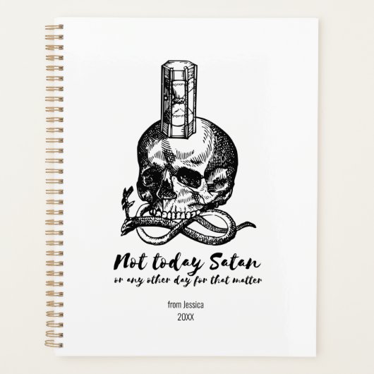 Niet vandaag Satan - Skull Skeleton Planner (Voorkant)
