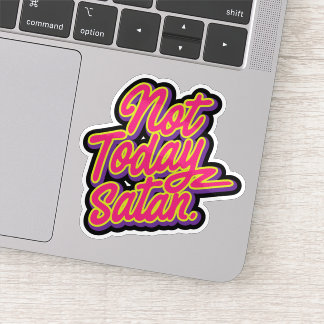 Niet vandaag satan sticker