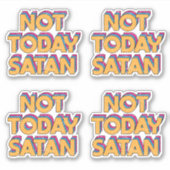 Niet vandaag satan sticker (Voorkant)