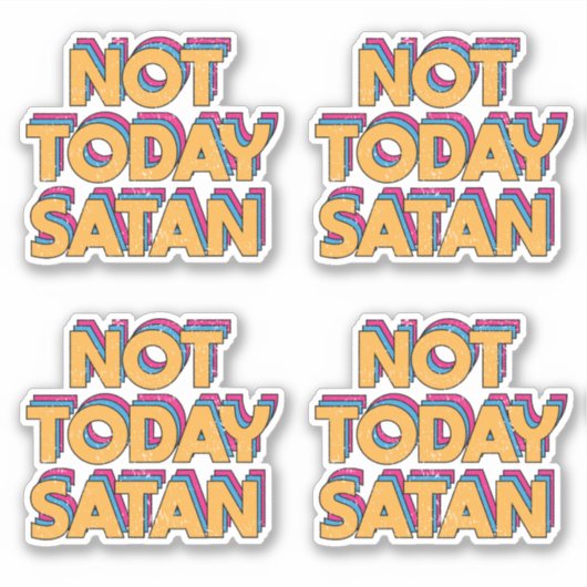 Niet vandaag satan sticker (Voorkant)