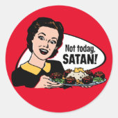 Niet vandaag Satan Stickers (Voorkant)