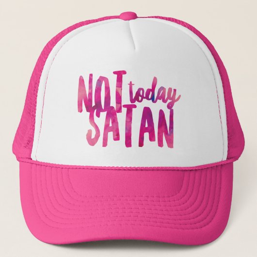 Niet vandaag satan Trucker Hat Pet (Voorkant)