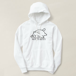 Niet Vandaag Schattige Lui Kat Gevoel  Hoodie