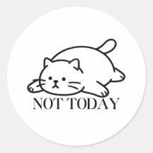 Niet Vandaag Schattige Lui Kat Gevoel