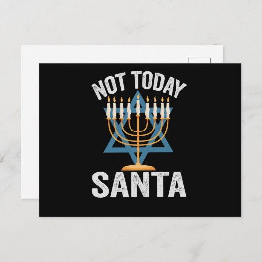 Niet Vandaag Sinterklaas Joodse Hanukkah Feestdag Briefkaart (Voorkant / Achterkant)