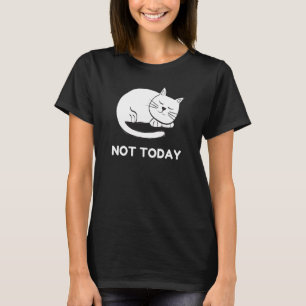 Niet Vandaag Slaap Kat Lui Noveltieit Sterrennacht T-shirt