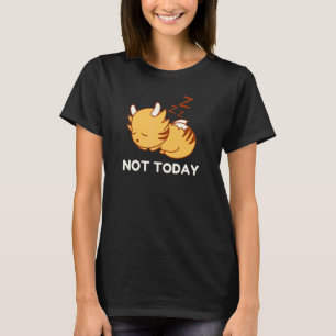 Niet Vandaag Slapende Tijger Draak Kat Lui Nieuwig T-shirt