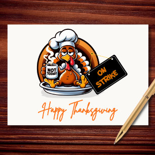 Niet Vandaag Turkije Staakt Grappige Thanksgiving Feestdagen Kaart