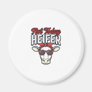 Niet Vandaag Vaars Grappige Koe Vintage Vector Ont Magneet