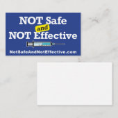 Niet veilig en niet effectief Visitekaartje (Voorkant / Achterkant)