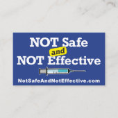 Niet veilig en niet effectief Visitekaartje (Voorkant)