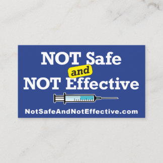 Niet veilig en niet effectief Visitekaartje