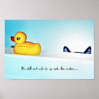 Niet veilig om in het poster te gaan