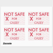 Niet veilig voedsel voor speciale diëten allergieë rechthoekige sticker (Vel)