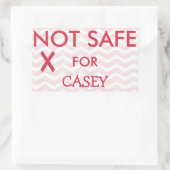 Niet veilig voedsel voor speciale diëten allergieë rechthoekige sticker (Tas)