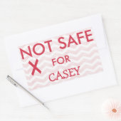 Niet veilig voedsel voor speciale diëten allergieë rechthoekige sticker (Envelop)