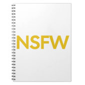 Niet veilig voor werk (NSFW) Notitieboek (Voorkant)