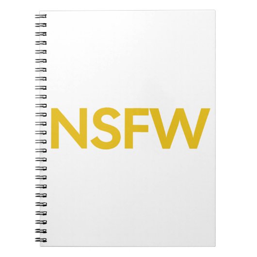 Niet veilig voor werk (NSFW) Notitieboek (Voorkant)
