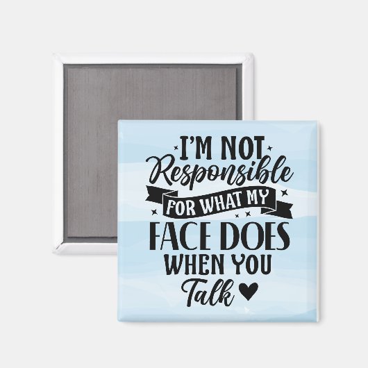 Niet verantwoordelijk voor Sarcastisch offensief Magneet (Voorkant / Achterkant)