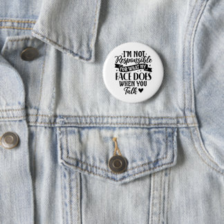 Niet verantwoordelijk voor Sarcastisch offensief Ronde Button 5,7 Cm