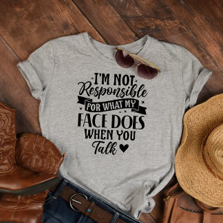 Niet verantwoordelijk voor Sarcastisch offensief T-shirt