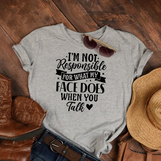 Niet verantwoordelijk voor Sarcastisch offensief T-shirt