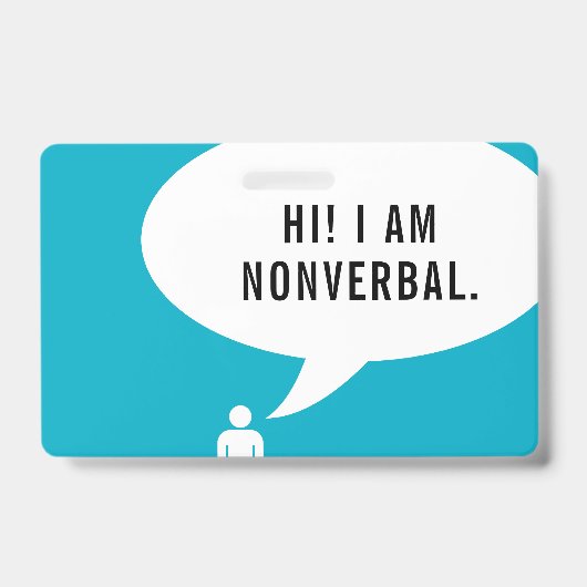Niet-verbaal spraakwolk badge (Voorzijde)