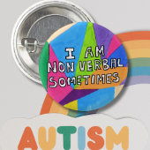 Niet-verbale autismespectrumstoornis ADHD autistis Ronde Button 3,2 Cm