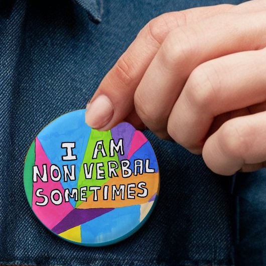 Niet-verbale autismespectrumstoornis ADHD autistis Ronde Button 3,2 Cm