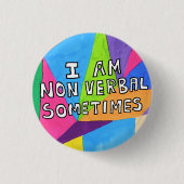 Niet-verbale autismespectrumstoornis ADHD autistis Ronde Button 3,2 Cm (Voorkant)