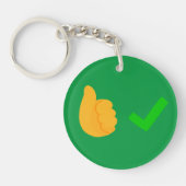Niet-verbale communicatie ja/nee dubbelzijdig sleutelhanger (Voorkant)