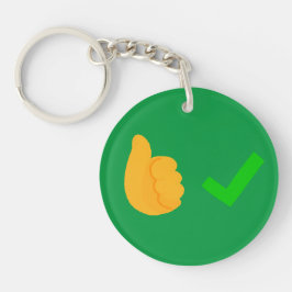 Niet-verbale communicatie ja/nee dubbelzijdig sleutelhanger