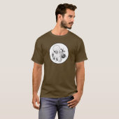 Niet verbonden - Octopus aan de telefoon T-shirt (Voorkant volledig)