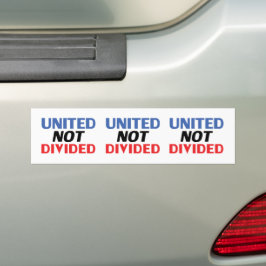 Niet verdeeld - rood, wit, blauw bumpersticker