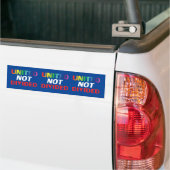 Niet verdeeld - rood, wit, blauw, lgbetq pride bumpersticker (Op Truck)