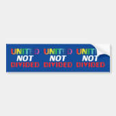 Niet verdeeld - rood, wit, blauw, lgbetq pride bumpersticker (Voorkant)