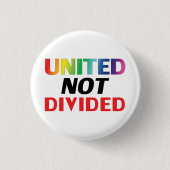 Niet verdeeld - rood, wit, blauw, lgbetq pride ronde button 3,2 cm (Voorkant)