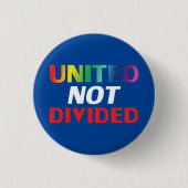Niet verdeeld - rood, wit, blauw, lgbtq lgbt ronde button 3,2 cm (Voorkant)